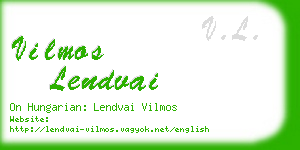 vilmos lendvai business card
